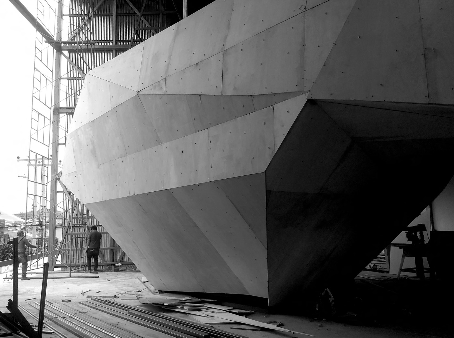 Interior view of C-TR3S climbing surfaces