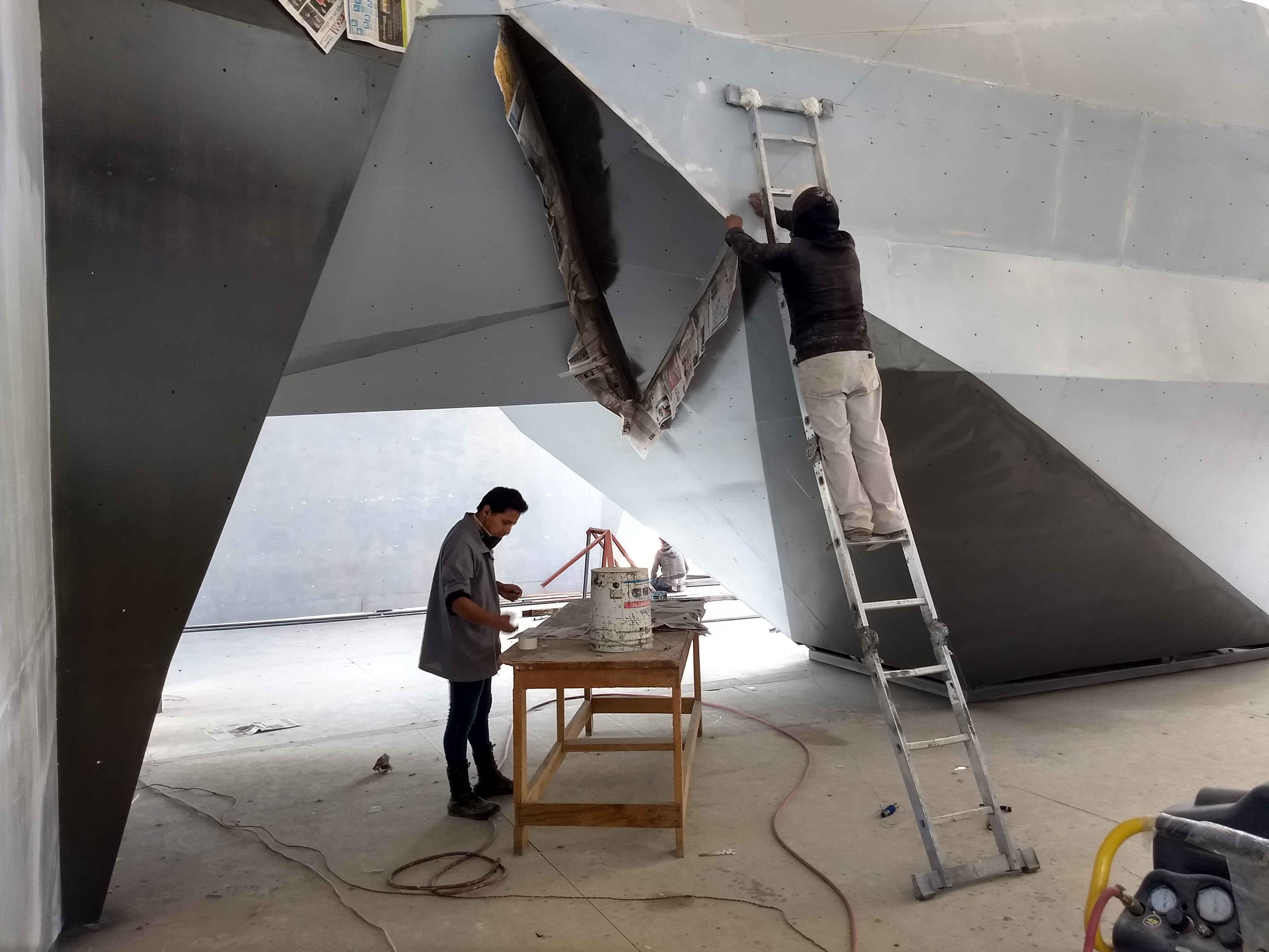 View from the mezzanine overlooking routes