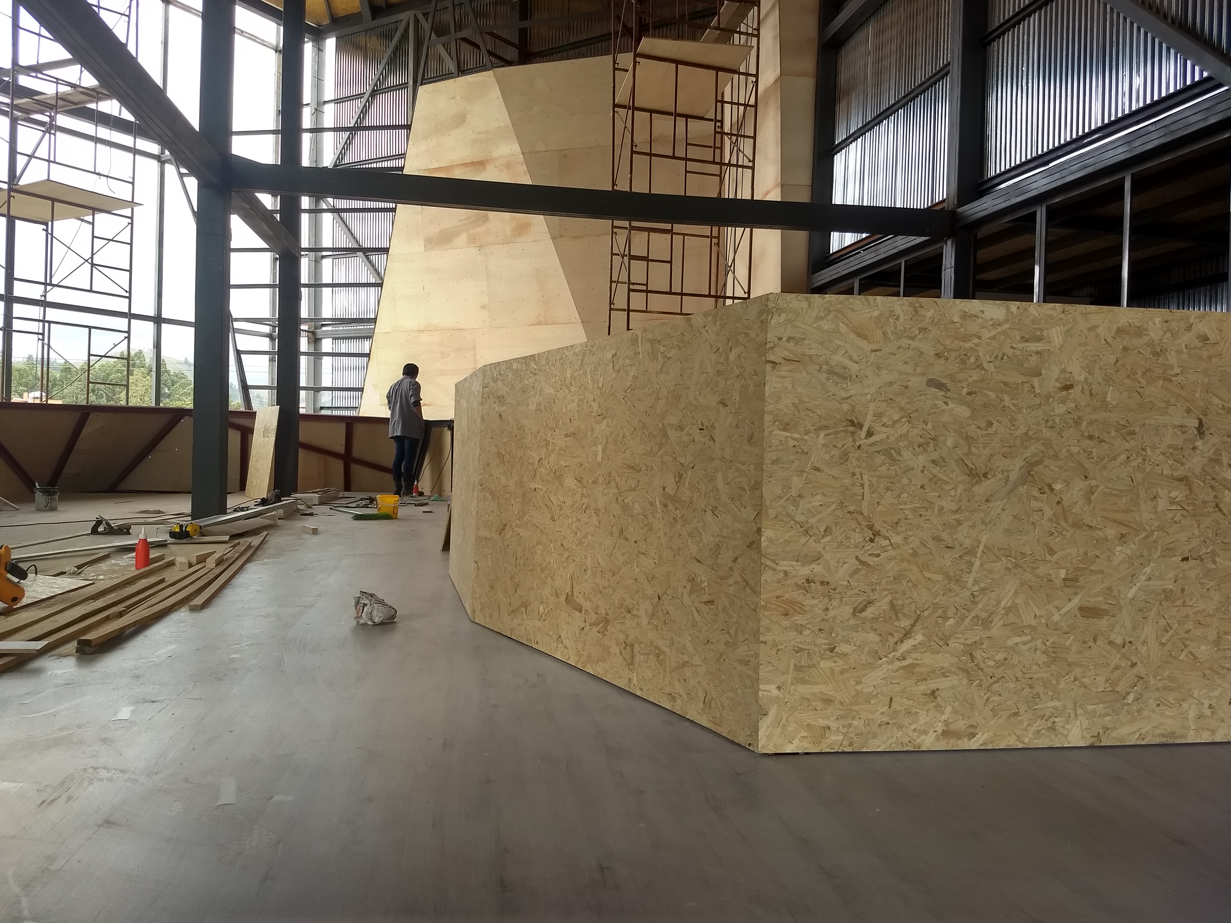 Exterior facade of the climbing center